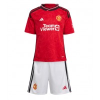 Manchester United Jadon Sancho #25 Hjemme Trøje Børn 2023-24 Kortærmet (+ Korte bukser)